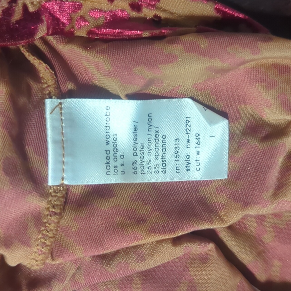 NWT Naked Wardrobe Red Houndstooth Crop Top - Picture 7 of 10